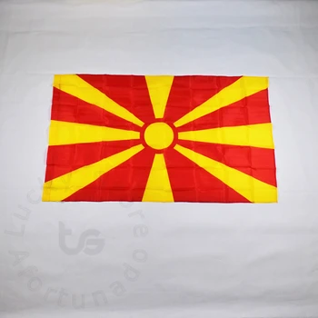 Македония 90*150 см флаг Банер Окачен Националният флаг за среща, на Парад, партита.Подвешивание, за украса