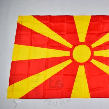Македония 90*150 см флаг Банер Окачен Националният флаг за среща, на Парад, партита.Подвешивание, за украса Изображение 2