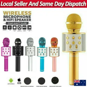 Микрофон за мобилен телефон, за Безжична Bluetooth-съвместими Микрофон Високоговорител 800 ма Ktv Плейър