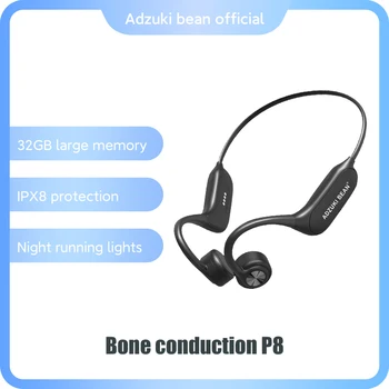 P8 Слушалки с Костна Проводимост IPX8 IP68 Водоустойчив Вградени 32 GB MP3 Плейър Bluetooth Слушалки за Плуване, Спортни Hi-Fi Слушалки