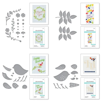 Нов 2022 Просто Исках Да Кажа, Серия Птици Венец Дизайнер На Метални Режещи Печати За Scrapbooking Производство На Хартия Релефни Рамка Картичка На Плавателни Съдове