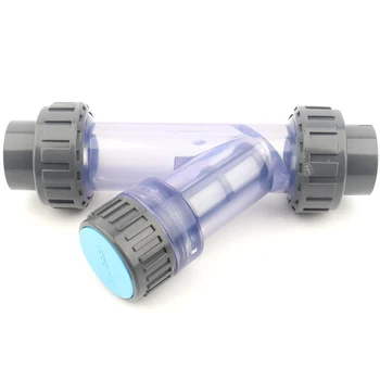 40 мм, Y-Тип Прозрачен Пластмасов Филтър на Микро Напоителна Система Водопровод Филтър за Аквариум Аквариум Видим PVC Тръби Филтри