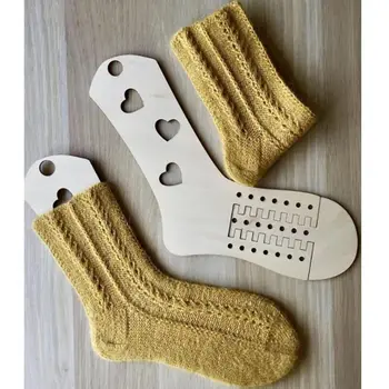 2 ЕЛЕМЕНТА DIY Wooden Блокиращите За Чорапи За Начинаещи Форми За Чорапи Плетене на Мухъл Тъкане на Прежда Коледни Чорапи Блокиращите Подарък Ръчна изработка Аксесоари Изображение 2