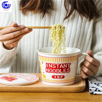 Японската креативна керамична купа за спагети с мехурчета с капак, купа за ядки в студентски квартири за момичета, купа за овес, купа за закуска, чаша
