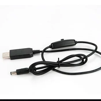 От 5 до 9 В 12 В на USB Кабел За Преобразуване на Мобилна Връзка за Захранване Кабел Рутер, Кабел за Усилвател с Индикатор на Ключа