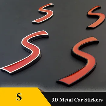 1 БР. 3D метал S емблема на скара логото на автомобила етикети икона Етикети Стайлинг автомобили За BNW MINI cooper S JCW F55 F56 F60 R55 R56 R60 R61 Изображение 2