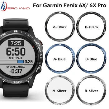 За Garmin fenix 6X/6X Pro/6X син сапфир Bezel За часовник, Пръстен от неръждаема Стомана, Изваяни единица за измерване на Време, Лепило Пръстени със защита от надраскване