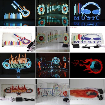OKEEN Универсален Автомобилен стайлинг Музикален Ритъм Автомобили Стикер Музикален Еквалайзер с RGB Led Контролер Запалката Декоративни Лампи