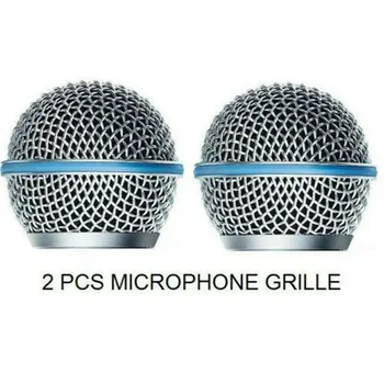 Окото с топка глава Микрофонной капак, 2 x Microphone Grill за Shure Beta58A SM58 pgx24 slx24