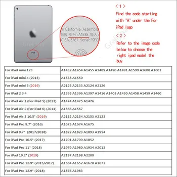 Калъф За iPad 2 3 4 Air 2 3 MINI Pro 10,5 Закалено стъкло с Силикон 360 пълен размер Калъф За iPad 10,2 2021 9th 8th 9,7 6th Изображение 2