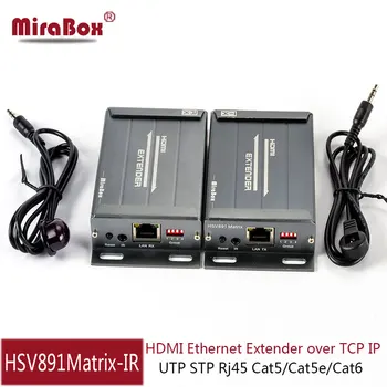 120 м HDMI-съвместим матричен удължителен кабел IR чрез TCP IP поддръжка на N-N FUll HD 1080P Видеоматрица в мрежата Cat5 / Cat5e UTP Cat6