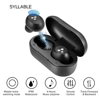 Оригинални слушалки Touch SYLLABLE S103 с превключване на режима Master-Slave Безжични слушалки Слушалки с контрол на звука, съвместими с Bluetooth