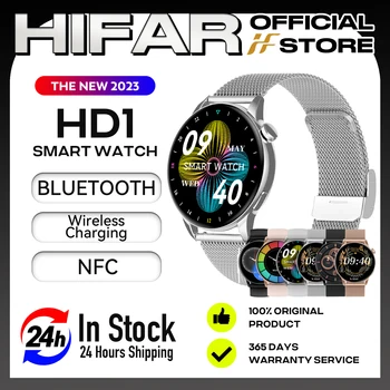 Hifar HD 1 Smart-Часовници 2023 Нови Безжични Зарядни Умен Часовник Bluetooth Разговори Часовници Мъжки Дамски Фитнес Гривна за Поръчка На Часовници