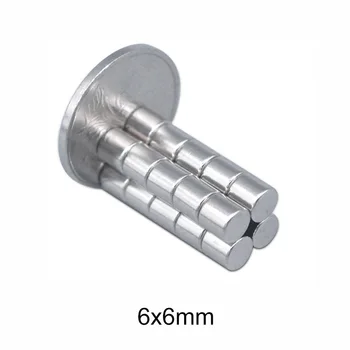 20 ~ 300 бр 6x6 mm N35 Кръгли Силни магнити 6 mm x 6 mm Неодимовый магнит 6x6 mm Постоянни магнити NdFeB диск 6 * 6 мм електромагнетизма