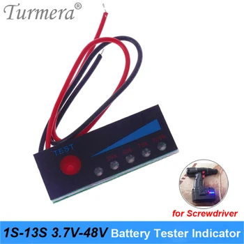 Тестер за батерии 1S-13S Индикатор Капацитет 4,2 До 8,4 На 12 В 16,8 18 На 24 и 25 В 36-48, В за батерията, Отвертка и электровелосипеда Turmera Изображение 2