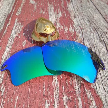 Продажба на едро Glintbay 100% Точни Поляризирани Сменяеми Лещи за слънчеви очила Oakley Fast Яке XL - Изумрудено Зелено Огледало