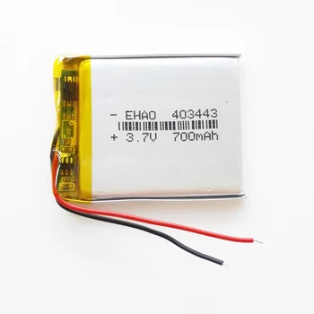 EHAO 403443 3,7 НА 700 mah Литиево-Полимерна LiPo PLIB Акумулаторна Батерия За Mp3 GPS Мобилна Електронна Част 4*34*43 мм Изображение 2