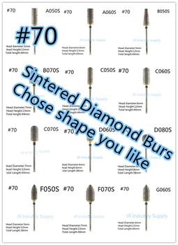 10шт 2,35 мм джолан # 70 агломерирани диамантени bora Моля, посочете номер при поръчка