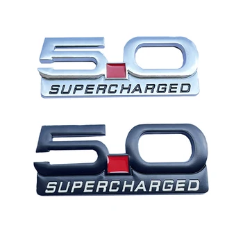 Нов Автомобил Метален 5,0 С Компресор Логото на Багажника Значка Емблема на Етикети Стайлинг Стикер За Ford Mustang GT 350 500 2021 2022 Аксесоари