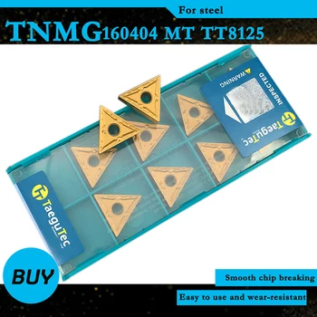 TNMG160404 MT TT8125 Висококачествени Видий Вложки за Инструменти за Струговане С ЦПУ Стоманени Детайли TNMG 160404 Външен Струг Инструмент За MTJNR MTEEN
