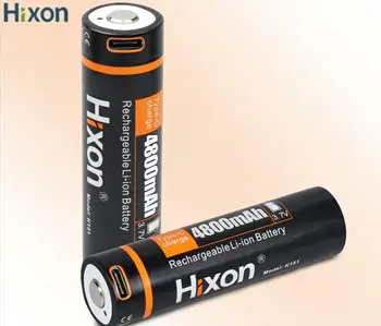 Литиево-йонна батерия Hixon сверхбольшой капацитет от 3,7 ПРЕЗ USB 217000 4800 mah за фенерче + линия на зареждане и смяна на Type-C