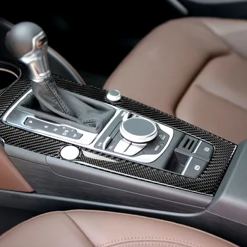 За Audi A3 8V 14-19 Автомобили в Централната Рамка за Превключване на предавките с Капак От Въглеродни Влакна Панел Довършителни Стикер Авто Аксесоари За Декорация на Интериора RHD