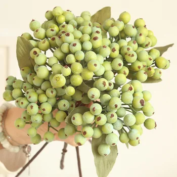 изкуствени плодове, зелен фасул пяна цветя начало декор на малки фалшиви цветя на bacca на водещата линия бижута и аксесоари изкуствено растение