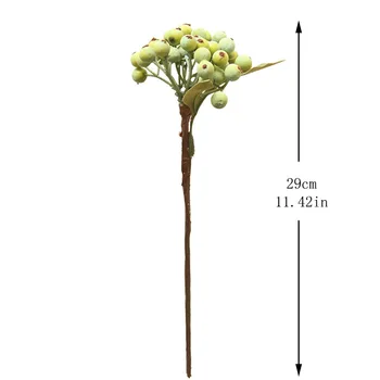 изкуствени плодове, зелен фасул пяна цветя начало декор на малки фалшиви цветя на bacca на водещата линия бижута и аксесоари изкуствено растение Изображение 2