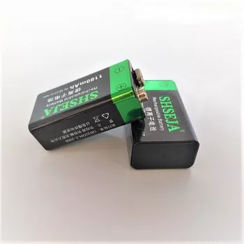 2 ЕЛЕМЕНТА В 9 батерия 1180 ма Литиево-йонна 9 В Акумулаторни Батерии, акумулаторна батерия + 9 зарядно устройство Изображение 2