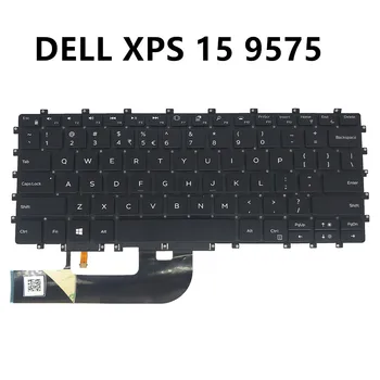 клавиатура за лаптоп DELL XPS 15 9575 UI версията на Английски език черна с подсветка 02TDW6 NSK-EPABC PK132471A01 добра цена абсолютно нова