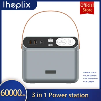 Ihoplix 150 W Преносим Електроцентрала 60000mAh 202Wh Бързо Зареждане на Батерията на Външен Авариен Източник на захранване USB Type-C