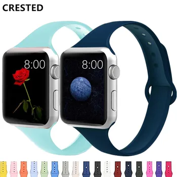 Каишка За Apple watch band 44 мм 40 мм 42 мм 38 мм Силикон каишка iwatch band каишка за часовник Apple watch 5 4 3 SE 6