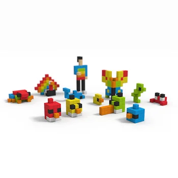 Магнитен Дизайнерски Цветен Куб Детски DIY Модел на Обучение по Математически Строителни Блокове на Детски Играчки, Подаръци За Рожден Ден Изображение 2