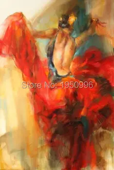 живопис с маслени бои ръчно изработени секси танцьор на фламенко живопис с маслени бои танцьорка момиче за секс изображения живопис секси снимка за декор за спалня