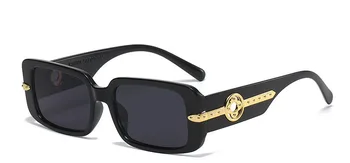 Samjune Нови Модни Vintage Слънчеви Очила Дамски Малки Квадратни Луксозни маркови Кухи Слънчеви Очила за Мъже Модни Нюанси UV400 Изображение 2