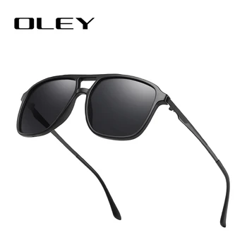 OLEY Висококачествени Слънчеви очила TR90 Мъжки Поляризирани Слънчеви очила Дамски Пилотните UV400 Огледално Oculos de sol