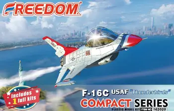 КОМПЛЕКТ ПЛАСТМАСОВИ МОДЕЛИ FREEDOM F162020 ИКОНОМИЧНА СЕРИЯ F-16C военновъздушните сили на САЩ 