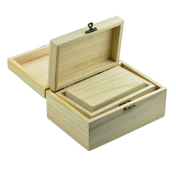 3шт Дървена Кутия, Недовършена Дървен Калъф За Съхранение на Бижута направи си САМ Занаят Приспособления Подарък Дървена Органайзер Кутии Изображение 2