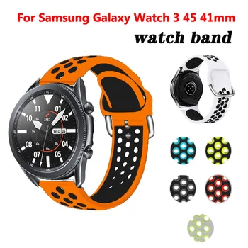 Силиконов Оригинален спортен Взаимозаменяеми каишка За часовник Galaxy watch active 2 smart каишка За Samsung Galaxy Watch 3 41 45 mm 20 22 мм