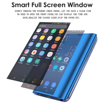 Samsun A52 Седалките Smart Огледало Флип Магнитна Поставка за Награда Калъф За Телефон Samsung Galaxy Sam Sung A 52 52a 6,5 