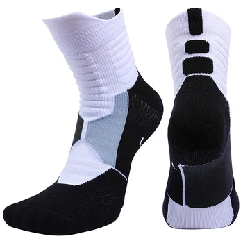 TOVEKIN неутрално професионален дезодорант баскетболни чорапи сгъстено потребителски луксозни дишащи спортни чорапи, кърпа отдолу Изображение 2