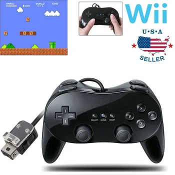 За Nintendo Wii Classic Кабелна Гейм контролер Gaming Pro Дистанционно Управление с Геймпад