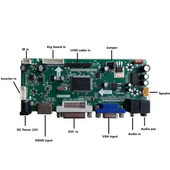 комплект за LP154W02-TL10/TLB2/TL01 Такса контролер 30pin moitor M. NT68676 Панел на дисплея 1680x1050 HDMI + DVI + VGA LCD Аудио Изображение 2