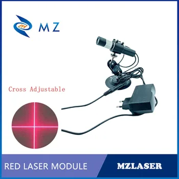 Регулируем Лазерен модул с преминаването фокус 638 нм 100/200 /300 Mw Промишлени лазер с Червен Кръст + Група + Мощност