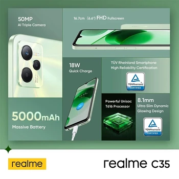 Глобалната версия на Realme C35 6,6 