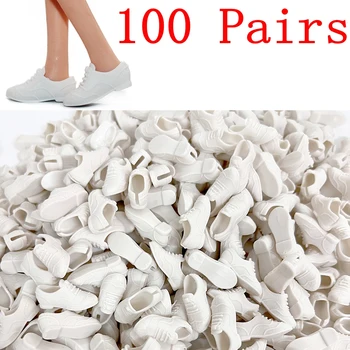 Официални 100 чифта бели Маратонки NK, Ежедневни Спортни обувки на равна подметка за Барби Кукли, Модни обувки за 11,5 