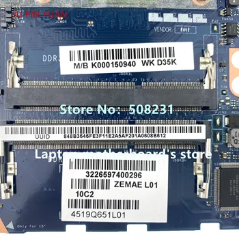 K000150940 дънна Платка ZRMAE/ZEMAE LA-A551P за лаптоп Toshiba Satellite M50D M55D M50DT M50D-A дънна Платка напълно тестван Изображение 2