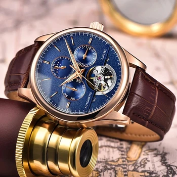 2022 Луксозни Мъжки Механични Часовници е От Неръждаема Стомана GMT Часовници са Най-добрата Марка на Бизнес Сапфирен Кристал Мъжки Часовник reloj hombre 9843 Изображение 2