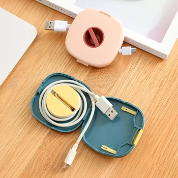 Органайзер за навиване на кабела и кабела с поставката за телефон се Върти, за да премахнете заплетени кабел Калъф за слушалки, USB кабели Изображение 2