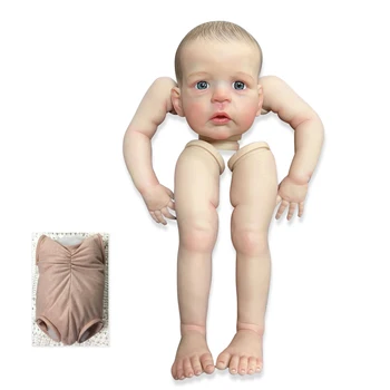 NPK 24 инча Готова Кукла Reborn Baby Размера на Вече Боядисаната Санди Реалистични Меки На Допир Гъвкави готови Детайли Кукли Изображение 2